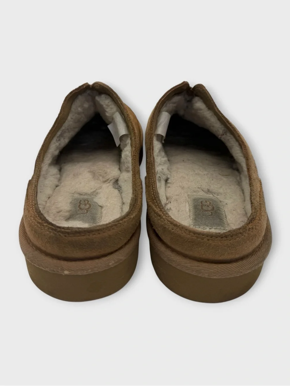 UGG Mens Marcman Fur Lined Suede Slip On Clog Size 12 Style Fair Condition